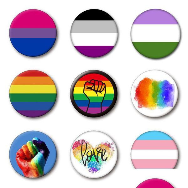 Pins Broschen Regenbogen Brosche Mode Lesben und Homosexuell Pins Abzeichen Kreative Handwerk Dekoration Geschenk Lieferungen Drop Lieferung Schmuck Dhh0O