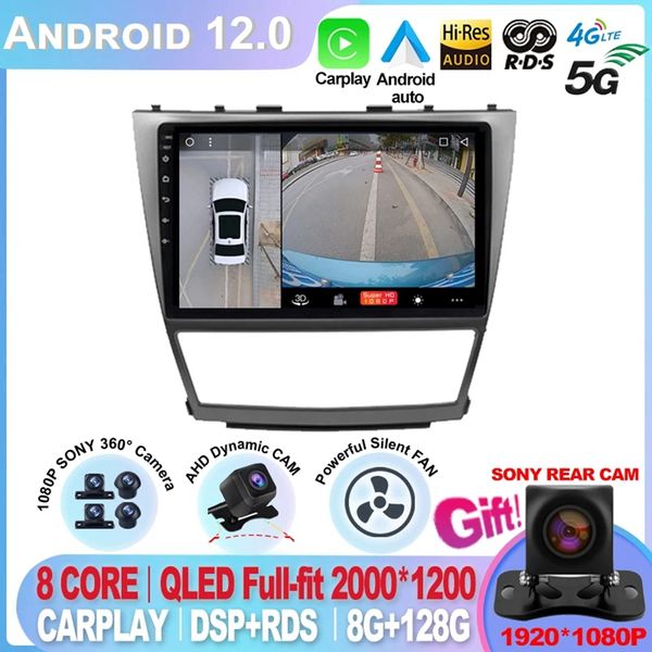 Para Toyota Camry 40 2006-2011 10,1 polegadas 1280*720 Android 12.0 Untuk Pemutar DVD Mobil Dengan GPS 4G WiFi Bt Radio Estéreo Car-Play-2