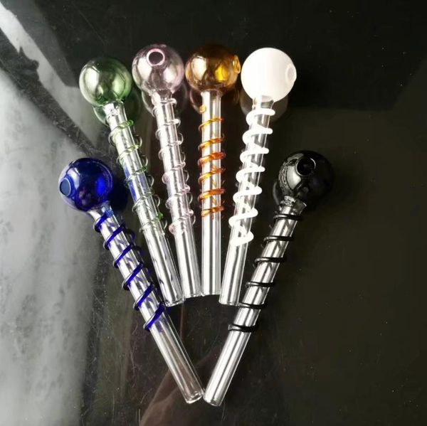 Tubos de fumaça cachimbo de vidro bong bong bong bongs bongs pan si cai pao zhi shao guo