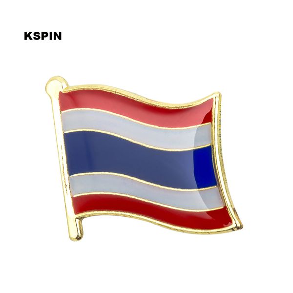 Bilhões de bandeira nacional da Tailândia pino de metal para roupas rozet makara réplica moedas ks-0172