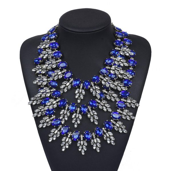 Ожерелья, модное ожерелье с кристаллами и стразами, большой воротник, большой нагрудник, женское многослойное индийское массивное свадебное ожерелье макси, ювелирные изделия 2022