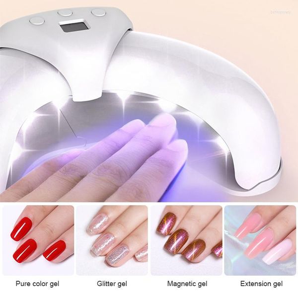 Lâmpada de secador de unha UV com 18 contas profissionais de cura rápida para todos os géis Manicure Pedicure Woman Home Salon School