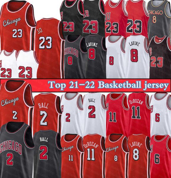Jersey Basketball 23 Michael Lonzo 2 Bola DeMar 11 DeRozan Retro Zach 8 Lavina Alex 6 Caruso Men Retro Anniversary Ch