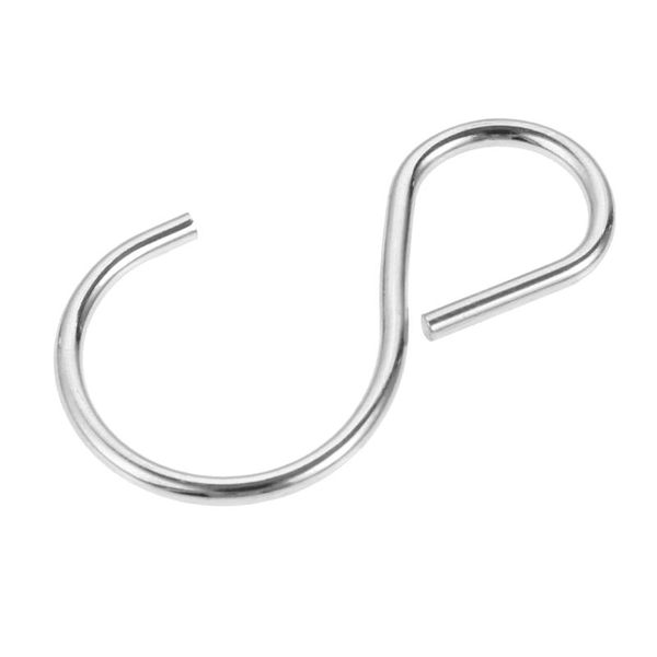 Kancalar Raylar 10 PCS S-HOOK Banyo Metal S Tip Mutfak Yatak Odası Dolap Ofis Paslanmaz Çelik Süper Yük Being Süsler Dayanıklı Hooks