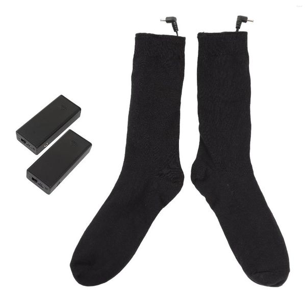 Taillenunterstützung Heizsocken Baumwollmaterial Batteriebetriebene, atmungsaktive, elektrisch beheizte, elastische, warme Socken zum Skifahren für Männer