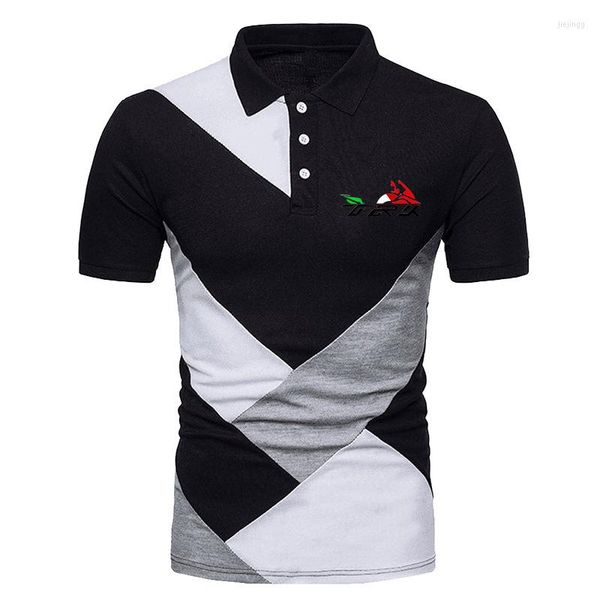 Polo da uomo 2023 Benelli TRK 502X Giunzione da uomo Casual Collare alla coreana Pantaloncini Manica stampa Camicie Cotone Top di alta qualità