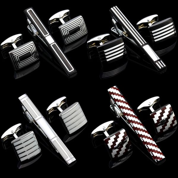 10 стилей роскошное покрытие металлические запонки для галстука
