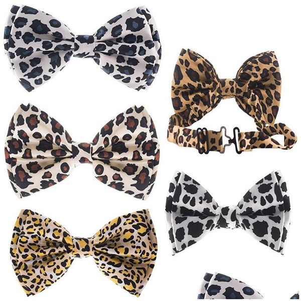 Laço laços de leopardo adt imprimir bowknot casual decoração acessórios de moda grow entrega dheyo