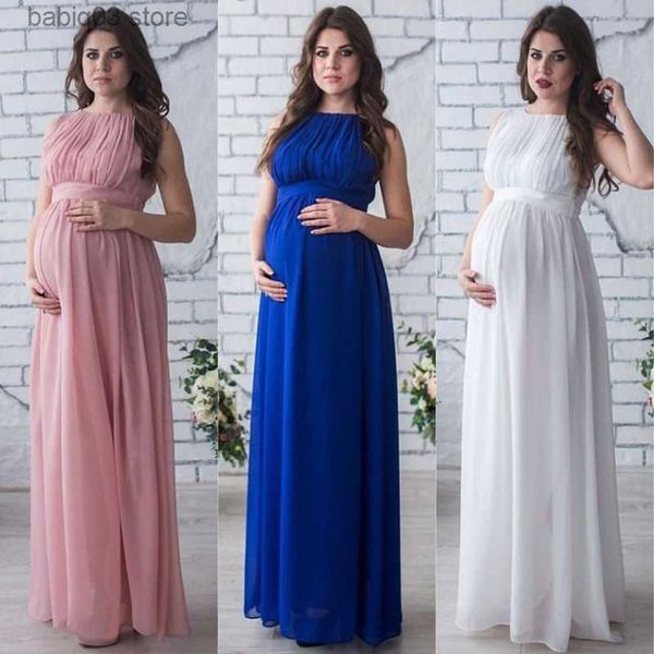 Umstandskleider Damen Umstandskleid Schwangere Drapieren Fotografie Requisiten Lässige Stillzeit Boho Chic Krawatte Langes Kleid für Damen Maxikleid T230523