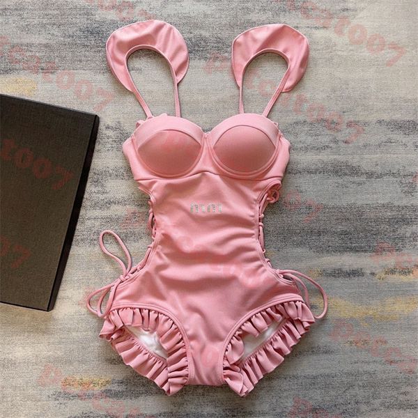 Kadın Seksi Sütyen Bikini İnce Kayış Mayo Lady Suspenderse One Piece Mayo İki Renk