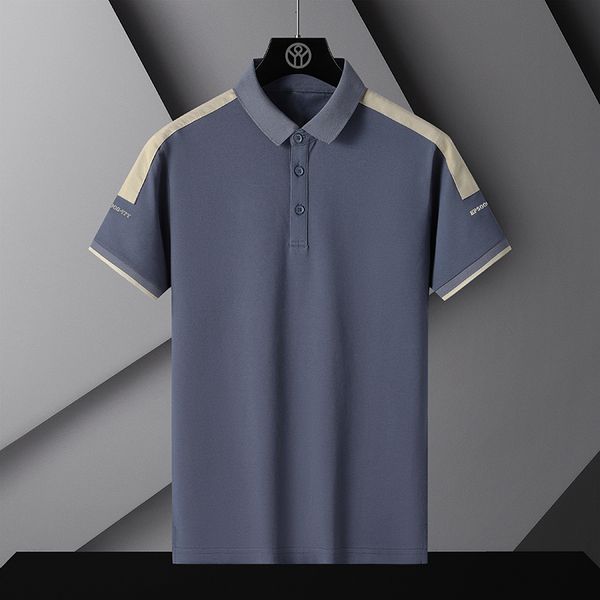 Polos masculinos estilo corea marca sólida camisa de pólo de moda curta de manga curta masculino de verão de verão de algodão respirável tee de tamanho grande 4xl 230522