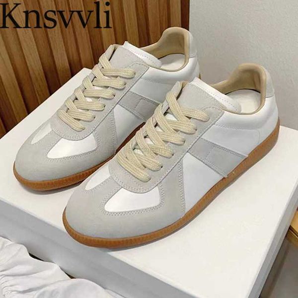 Sneakers casual Donna Pelle scamosciata Patchwork Scarpe estive Donna Punta tonda Stringate All'aperto Scarpe da corsa Sneakers piatte Uomo X230523