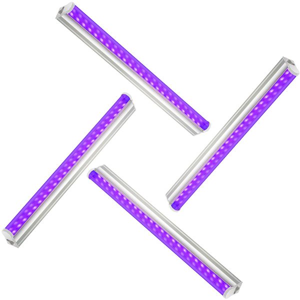 UVA-Leuchten T5 Integrierte Röhre UVA-Schwarzlichtlampen 1 Fuß 2 Fuß 3 Fuß 4 Fuß 5 Fuß Beleuchtung Ultraviolettes LED-Flutlicht für Tanzparty Schwarzlicht Angeln Aushärten von Körpern oemled