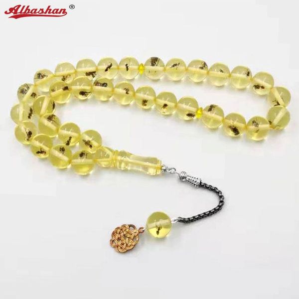 Armbänder Große Größe Echtes Insekt Harz Tasbih Muslimische Armbänder Islam Rosenkranz Kuwait Mode 33 45 51 66 99 Gebetsperlen ALLAh Türkei Misbaha