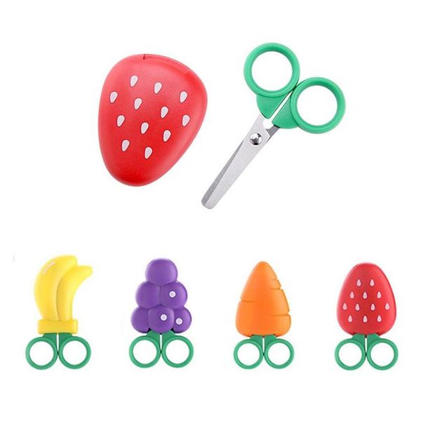 Tesouras Childrens Aço inoxidável Ferramentas manuais Creative Fruit Magnetic Sticker Drop Drop Drop Home Garden Dh6qg