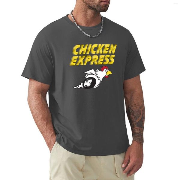 Herren-Poloshirts, Chicken Express T-Shirt, Animal-Print-Shirt für Jungen, süße Oberteile, schnell trocknende weiße Herren-T-Shirts