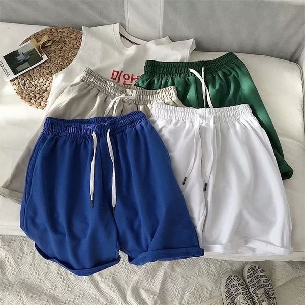 Shorts masculinos Nando de malas Men Boas de verão BAIXA CASUAL BLACK BLANCO SOLID SOLIL COLOBE ROUCAS CLÁSSICAS PRAIA DE CLASSICA