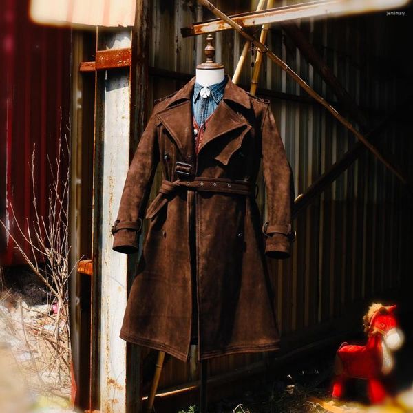 Herrenjacken, Japan, US-Kuhgröße, Vintage-Reissue aus echtem Leder, handgefertigte klassische Parka-Armeejacke