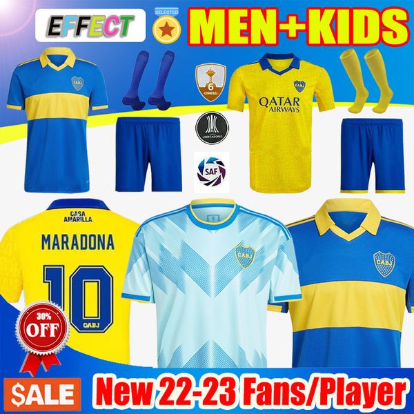 Boca Juniors 20/21 Maglie da calcio 2020 2021 Tifosi Versione giocatore TEVEZ Terza 4a per bambini Retro Diego Maradona 1981 Camiseta de Futbol Soccer Jerseys