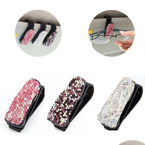 Partybevorzugung Diamant Auto Brillen Clip Mtifunction Sonnenbrillenhalter Ticketkarte Klemmverschluss Zubehör Drop Lieferung Hausgarten Dhbwu