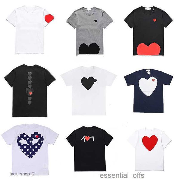 23s joue Designer Hommes t-shirts Femme Coton Broderie Amour Yeux T-shirt Lâche Casual Couple Style Imprimé À Manches Courtes BottomI8MU