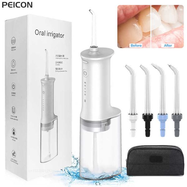 Oral Irrigators Dental Oral Irrigator Wasser Flosser Tragbare Wasser Gewinde Für Zähne F305 Wiederaufladbare Zahnseide Wasser Jet Mit Reisetasche G230523