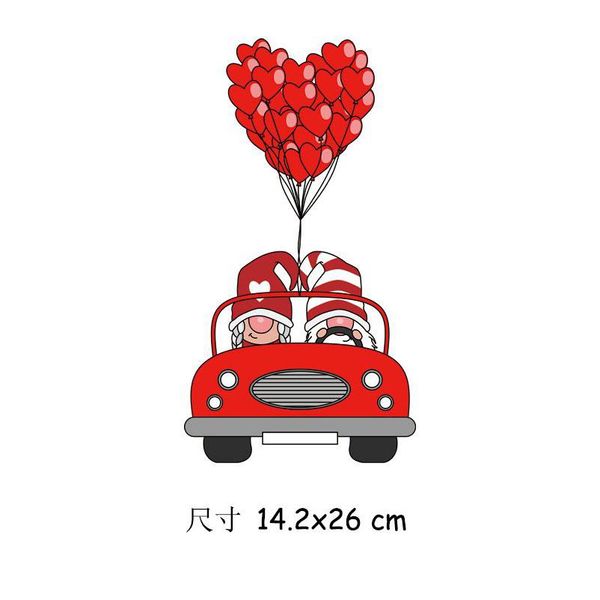 Nozioni di cucito Strumenti Love Heart Iron On Transfer per abbigliamento Large Size Red Rose Valentineses Sticker T Shirt Appliques Abbigliamento B Dhtuy
