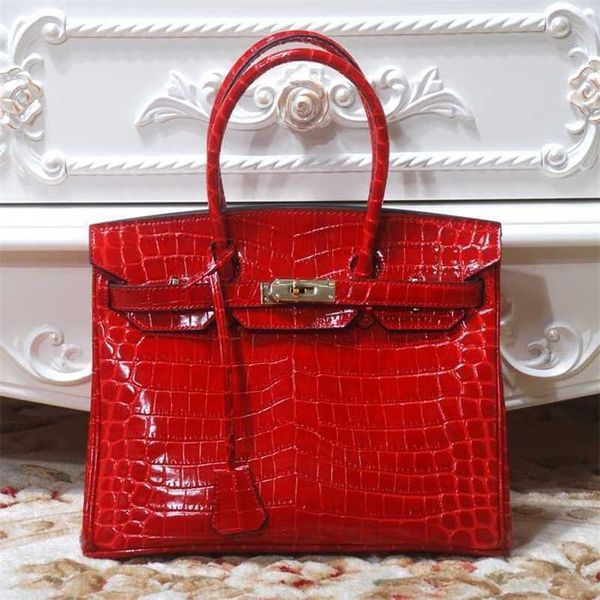 Женская платиновая сумка Tote 2024 Crocodile Patter