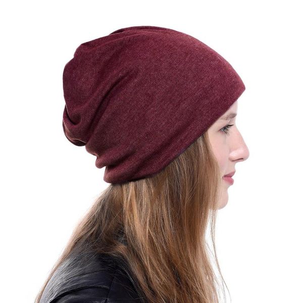 Mützen Unisex Damen Herren Winter Multifunktions-Warmmütze Beanie Solid Cap Loop Schal Übergröße