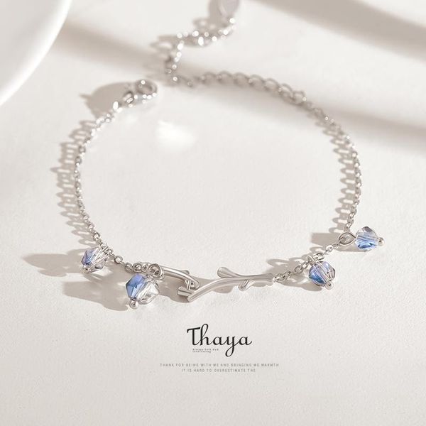 Bangle Thaya Twilight Florest Bracelet Symphony Crystal S925 Silver Fashion Charm Bracelets for Women Original Design Jewelry Gift