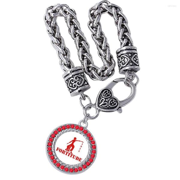 Braccialetti con ciondoli Doppio naso Metallo Cristallo rosso Theta Sorority Fraternità DST 1913 Fortitude Elephant Series Society Gift