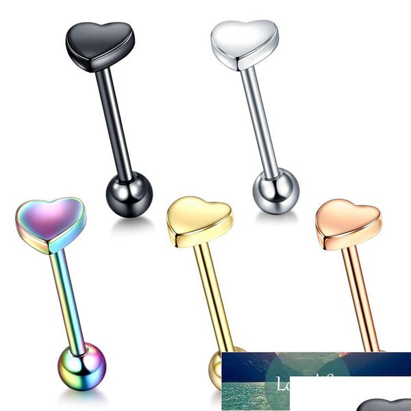 Navel Bell Button Rings 1Pc Medical Stainless Steel Tongue Nipple Bar Piercing Industrial Barbell Orecchino Tragus Helix Ear Dhgarden Dhima