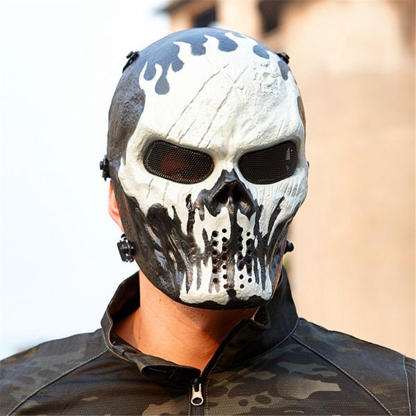 Máscaras de festa máscara de festa de halloween skull chefl face face airsoft pintball tático cs equipamento de pilota de pilotagem de pilotagem de terror festive presente 230523