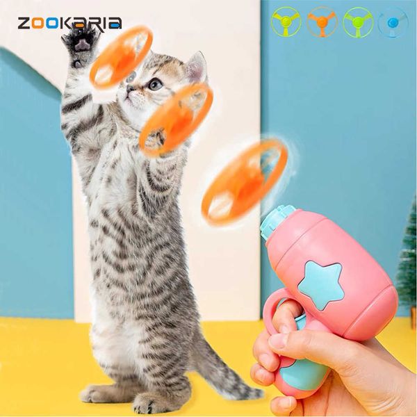 1 % Cat Toys Cat Fetch Tracks Toy Flying Protellers Disc Buster Launcher Ganging Game Toy Interplay Упражнения для тренировок игрушек G230520