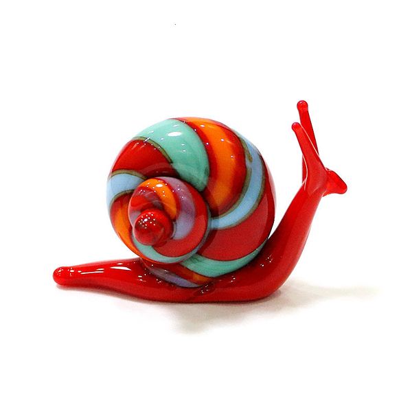 Декоративные предметы статуэтки ручной работы Murano Glass Snail Miniature Ficeurines украшения милые костюмы для животных Дома