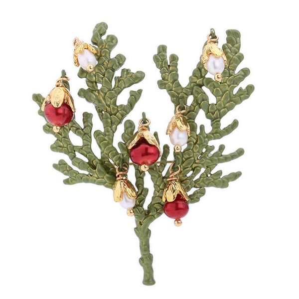 Pinos broches saiam criativos grandes árvores Broche de roupas femininas Hat de vestuário ssilk Broches de lenço Acessórios Planta Planta Férias G220523