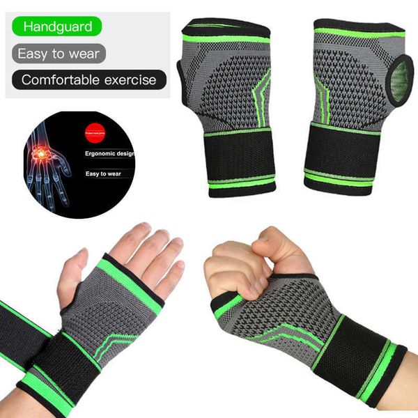 Traspirante Fitness Palm Support Aumento del peso Fasciatura avvolgente Allenamento in palestra Fascia da polso per paramani da uomo P230523