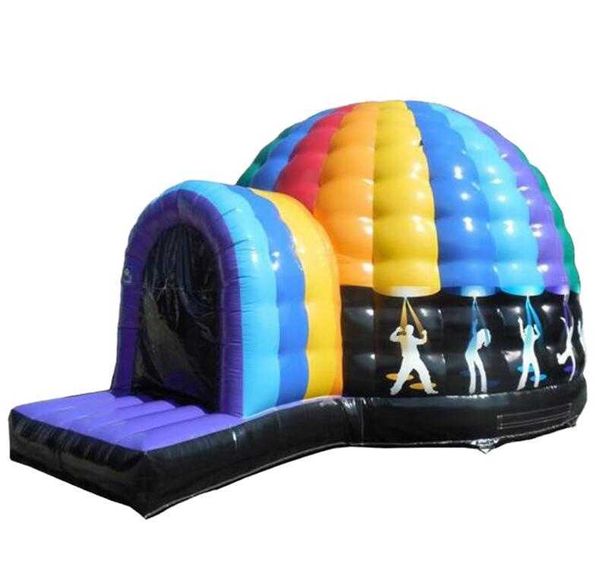 Горячая продажа надувного надувного диско -куполовая вышибала Musiinflatable Bouncy Castle Toddler