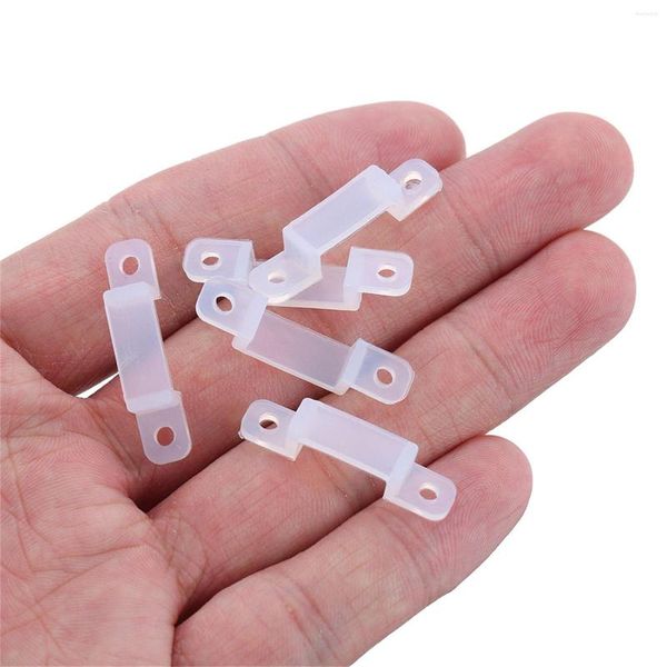 Ganci 50/100pcs Clip connettore LED per IP67 IP68 IP65 IP20 Fissaggio filo 8mm 10mm 12mm Fissaggio montato su apparecchio