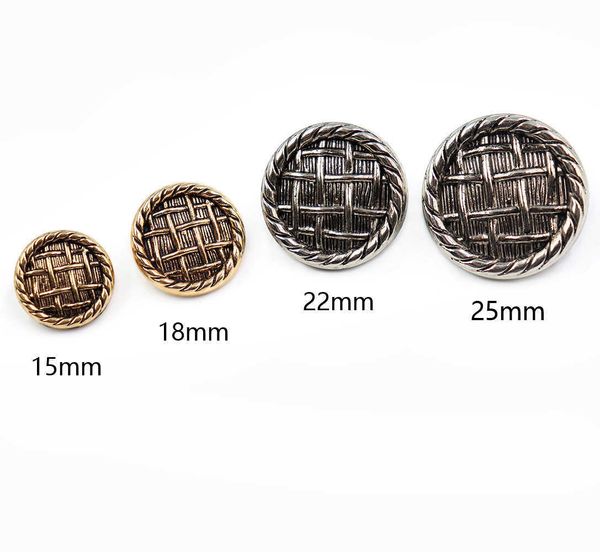 Ferramentas de noções de costura Button Golden Metal Sweater Decoração de suéter de decoração DIY 10pcs/lote JS-0507 P230523