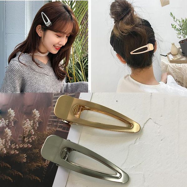 Fermagli per capelli JZTOP Barrettes in metallo color oro retrò Forcine per capelli Perni a becco d'anatra cavi Moda ragazze Accessori per lo styling