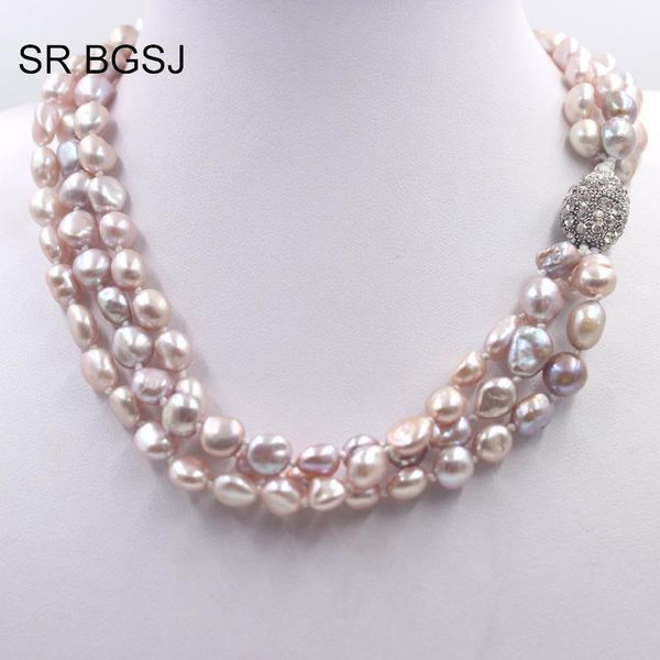 Halsketten Kostenloser Versand Mehr Farben Frau Schmuck Fast Reborn Barock Perle Perlen Knoten Halskette 810mm 18