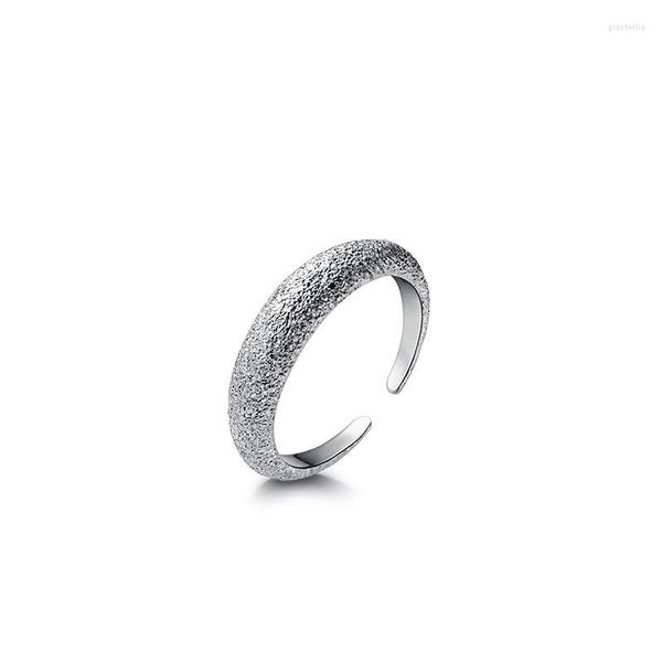 Anelli a grappolo La Monada Taglia 53-59mm Shine Frosting Argento sterling 925 per le donne Regolare l'anello di nozze a dito aperto Fine Jewerly