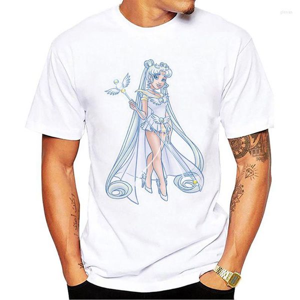 Magliette da uomo 2023 Fashion Sailor Cosmos Design Men Shirt Creative Simple Casual Male Short Sleeve