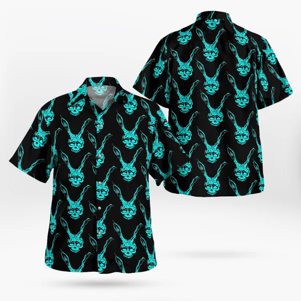 Erkek sıradan gömlekler mavi kafatası 3d baskı plaj hawaiian 2023 yaz gömlek kısa kollu sokak kıyafetleri büyük boy 5xl camisa sosyal kimya homm