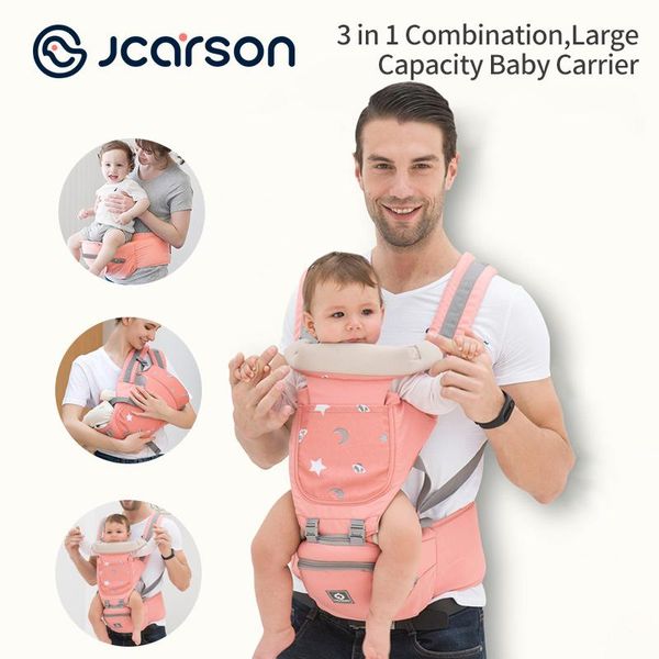 Zaini Marsupi Imbracature JCARSON Marsupio ergonomico Neonato Seggiolino per bambini Sling Wrap Holder Viaggi Outdoor Canguro Frontale 0-36