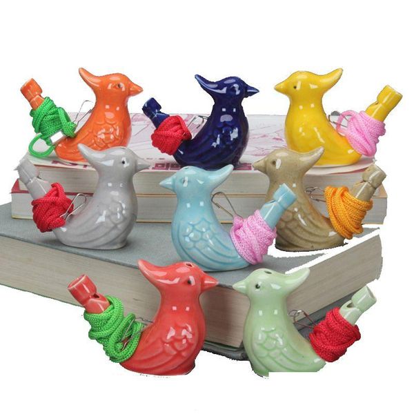 Articoli di novità Creatività Forma di uccello Fischio Bambini Ceramica Acqua Ocarina Canzone Cinguetta Il bagnetto Giocattoli per bambini Regalo Drop Delivery Home Gar Dhb6T