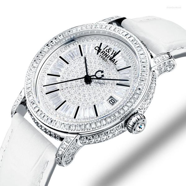 Orologi da polso Svizzera Orologi Carnival Full Diamond Watch Donna Giappone MIYOTA Orologio meccanico automatico con zaffiro C86905-1