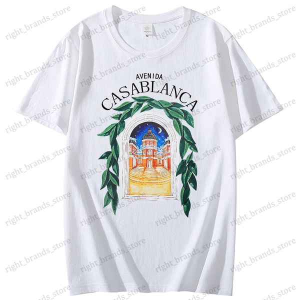 Herren-T-Shirts, Casablanca-Luxus für Damen, hochwertiges, lässiges T-Shirt aus 100 % Baumwolle, bedruckt, übergroß, lässig, lustig, für Herren-Top, kostenloser Versand T230523