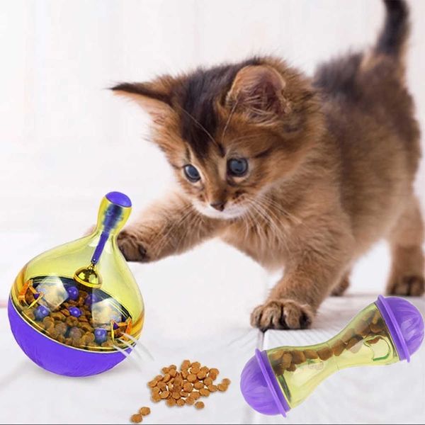 Toys de gatos interativos alimentadores de comida de gato bola brinquedos de animais de estimação Toonete Toy Smarter Cat Dogs Tocando brinquedos Aumente o Puppy QI Tream Ball Cats Fun Bowl G230520